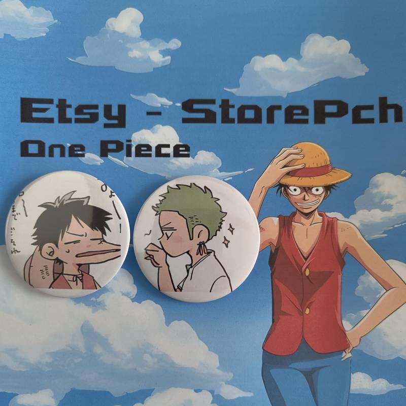 Pin 58 Mm - One Piece | Ruffy Und Zoro Neu von StorePch
