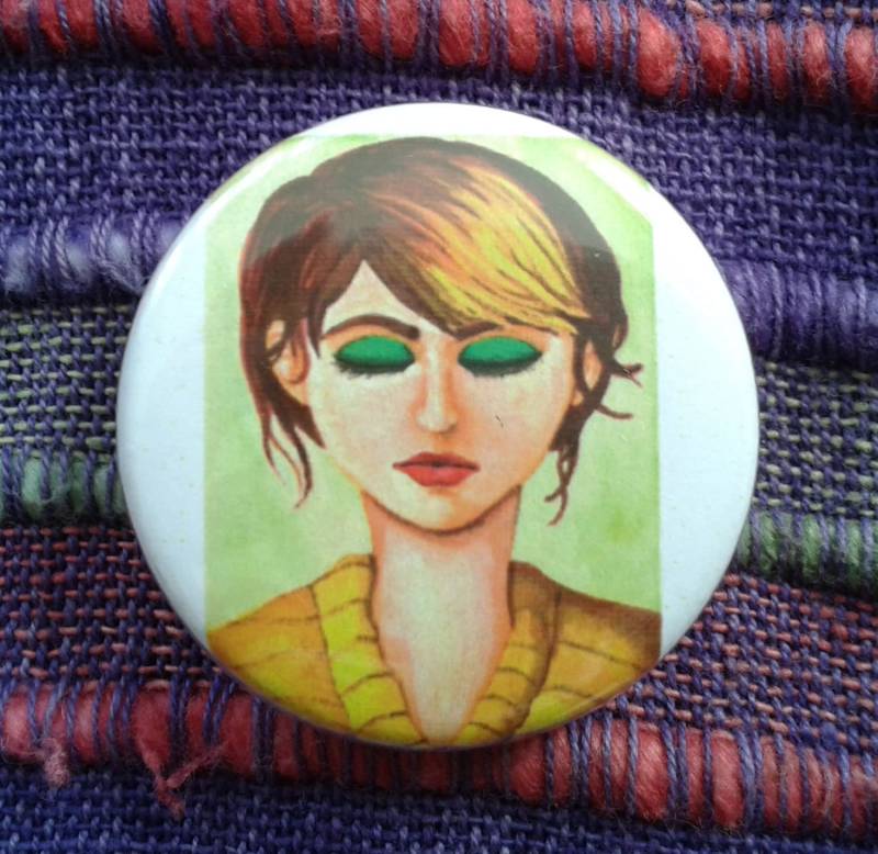 Girl On The Bus Abzeichen Carolyn Storey von StoreyArtworks