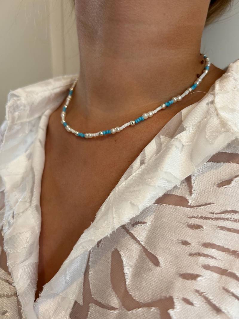 Perlenkette "Acqua" von StorieDiSofie