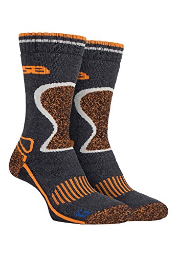 Storm Bloc - 2er pack herren gepolstert wolle trekking wandersocken mit verstärkter ferse (39-42 eur, SBGMS003ECR) von Storm Bloc