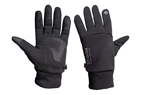 Storm Explorer - Softshell Handschuhe für Herren & Damen - Touchscreen Winterhandschuhe - Laufhandschuhe für Jogging - Fahrradhandschuhe in schwarz - Glove Modell „Arctic“ - M von Storm Explorer