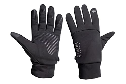 Storm Explorer - Softshell Handschuhe für Herren & Damen - Touchscreen Winterhandschuhe - Laufhandschuhe für Jogging - Fahrradhandschuhe in schwarz - Glove Modell „Arctic“ - XL von Storm Explorer