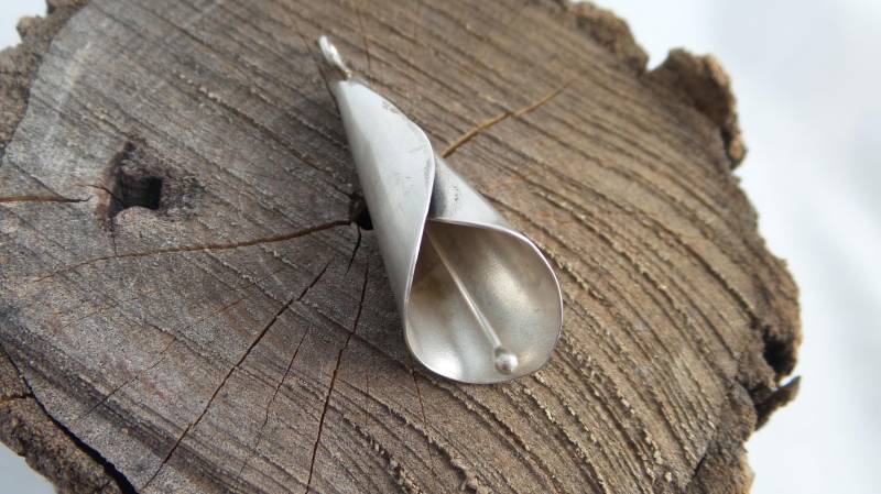 Cala Lilie, Sterling Silber, Anhänger Nur von StormFlightDesigns