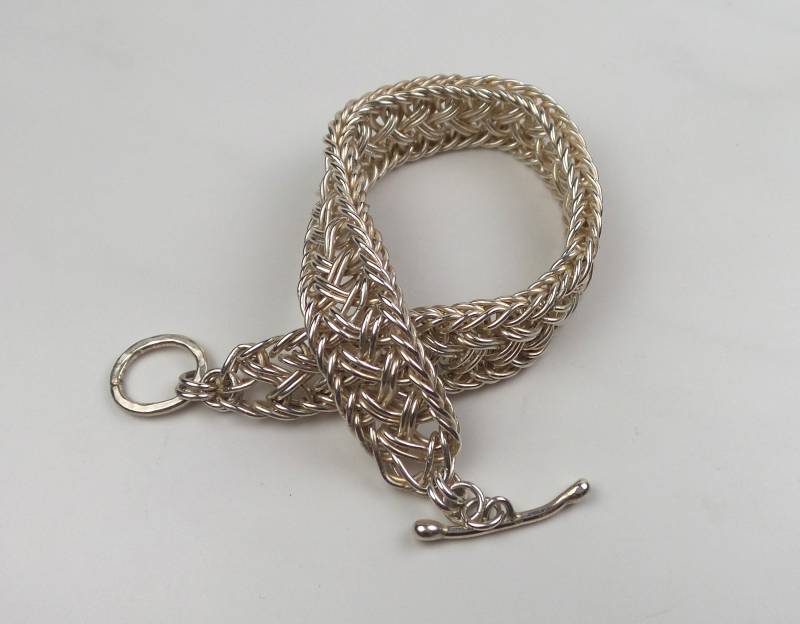 Geflochtenes Armband, Sterling Silber, Thai Weave, Geschenk, Jubiläum, Hochzeit von StormFlightDesigns