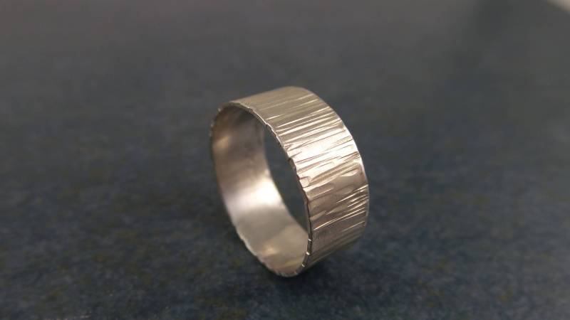 Strukturierte Band, Sterling Silber, Ring von StormFlightDesigns