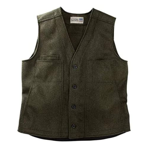 Stormy Kromer Button Vest - Cold Weather Herren Wollweste Olive von Stormy Kromer