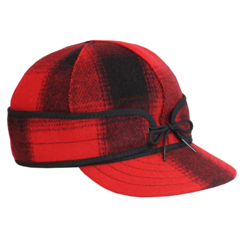 Stormy Kromer Herren 50070-000073-455-305 Jagdmützen, Rot/Schwarz kariert, 59 EU von Stormy Kromer