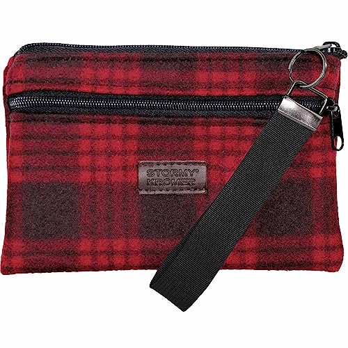 Stormy Kromer Limited Edition Northwoods Wool Wristlet, Wool Carrier for Small Valuables, Schwarz/Rot Tartan von Stormy Kromer