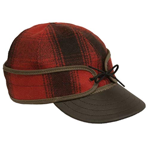 Stormy Kromer Original Kromer Mütze Wintermütze Wollmütze mit Leder - Rot - 7 1/8 von Stormy Kromer