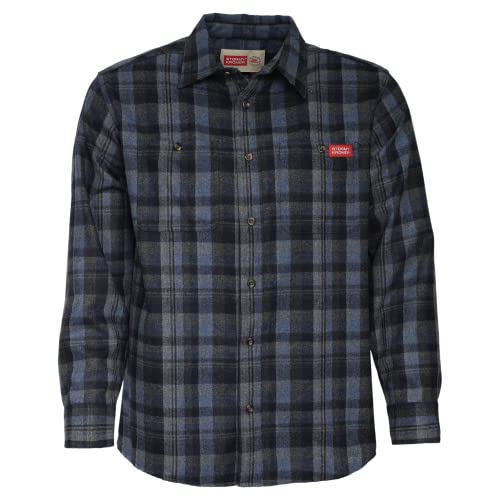 Stormy Kromer The Wool Shirt - Herren Langarm Button Down Hemd mit garngefärbtem Karomuster Twill, cedar, XL von Stormy Kromer