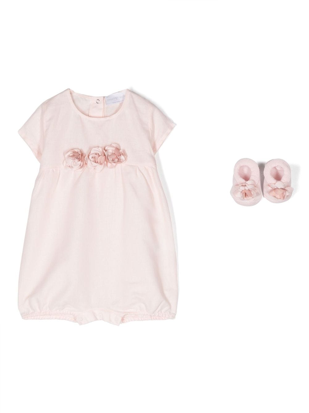 Story Loris Set aus Strampler und Babyschuhen - Rosa von Story Loris