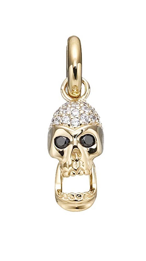 Story Charme Schädel Totenkopf Silber vergoldet 5208959 günstig kaufen von Story by Kranz & Ziegler
