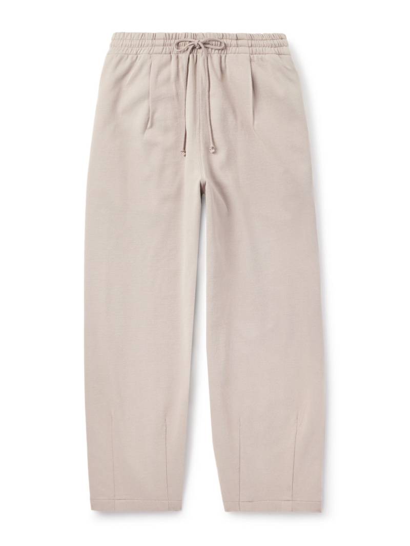 Story mfg. - Geo Wide-Leg Organic Cotton-Jersey Sweatpants - Men - Gray - L von Story mfg.