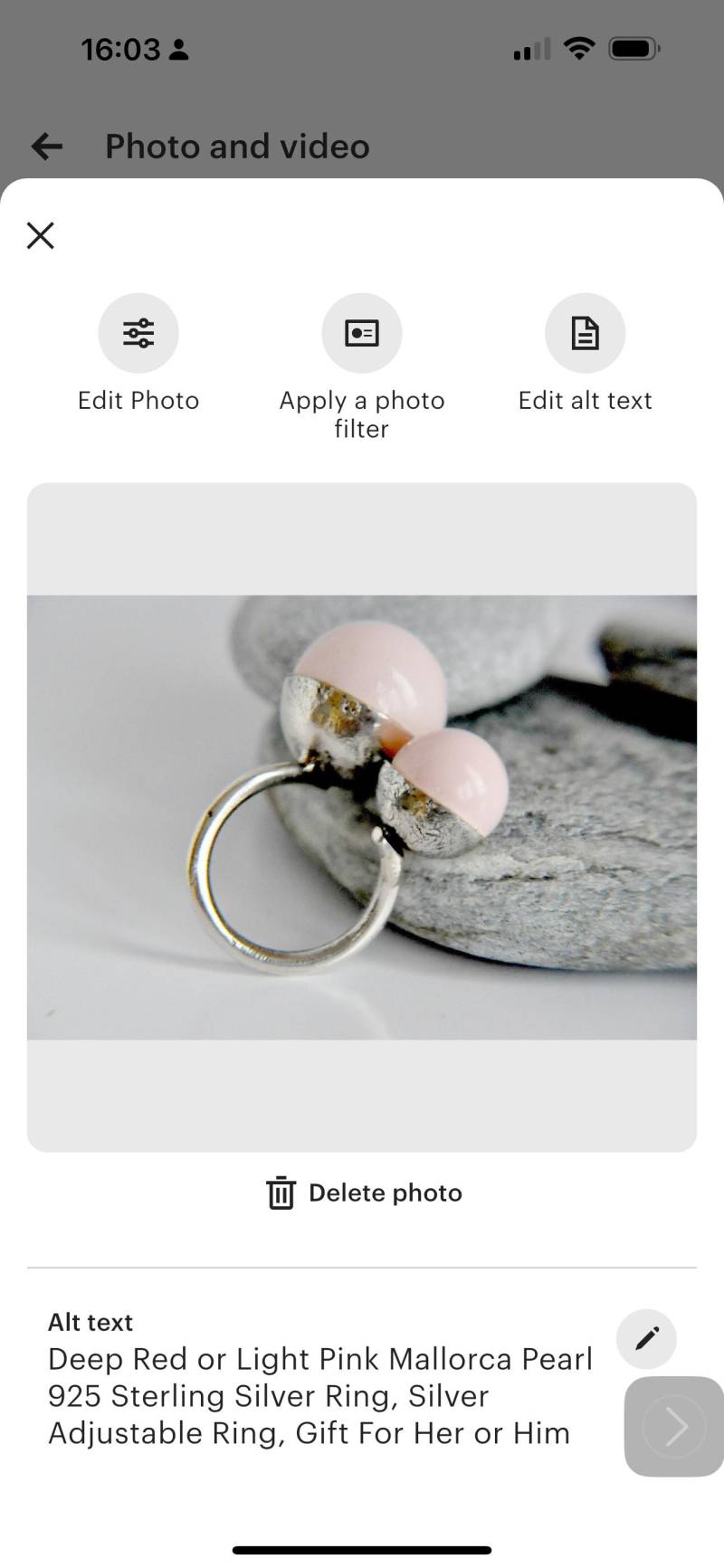 Mallorca-Perlenring, Verstellbar Aus Silber 925 von StoryBijou