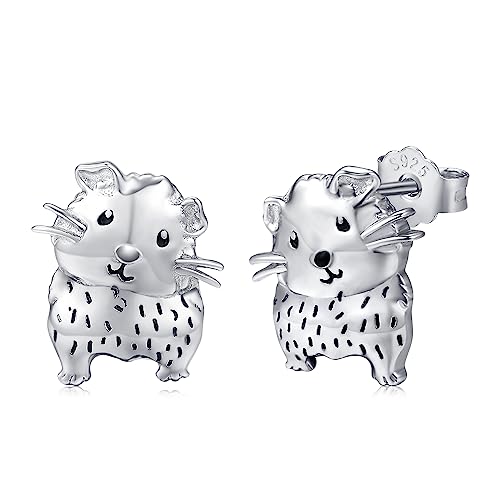 StoryEtain Meerschweinchen Ohrringe 925 Sterling Silber Meerschweinchen Hamster Ohrstecker Meerschweinchen Schmuck Geburtstag Geschenke für Damen Mädchen Kinder von StoryEtain