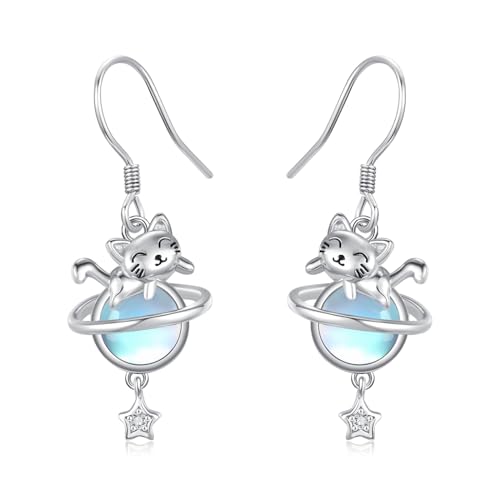 StoryEtain Mondstein Ohrringe 925 Sterling Silber Katzen Ohrringe Hypoallergene Katzen Ohrringe Haustier Ohrringe Tier Schmuck Geschenke für Mädchen Frauen Katzenliebhaber StoryEtain Mondstein Ohrringe 925 Sterling Silber Katzen Ohrringe Hypoallergene Katzen Ohrringe Haustier Ohrringe Tier Schmuck Geschenke für Mädchen Frauen Katzenliebhaber von StoryEtain
