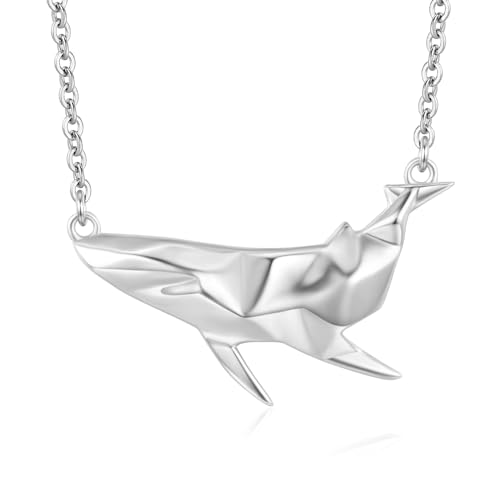 Wal Kette 925 Sterling Silber Wal Halskette Origami Ozean Walhai Schmuck Geschenke für Mädchen Damen von StoryEtain