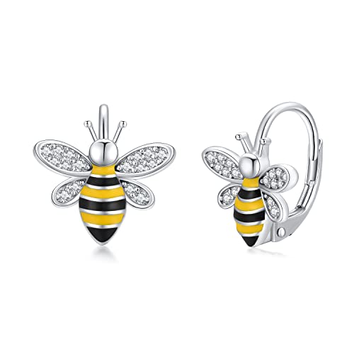Bienen Ohrringe Damen S925 Sterling Silber Humble Honey Huggie Hoop Ohrringe Bienen Schmuck Geschenke für Frauen Mädchen von StoryMidir