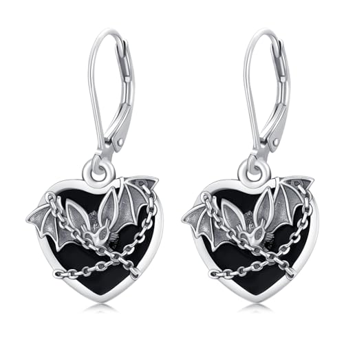 Fledermausohrringe 925 Sterling Silber Hypoallergene Halloween Fledermaus Fledermaus Ohrringe Fledermausschmuck für Frauen von StoryMidir