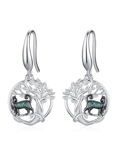 Katzen Ohrringe für Damen 925 Sterling Silber Schwarze Katze Lebensbaum Baumelnde Tropfenohrringe Hypoallergen Familienbaum Schmuck Geschenke Katzen Ohrringe für Damen 925 Sterling Silber Schwarze Katze Lebensbaum Baumelnde Tropfenohrringe Hypoallergen Familienbaum Schmuck Geschenke von StoryMidir