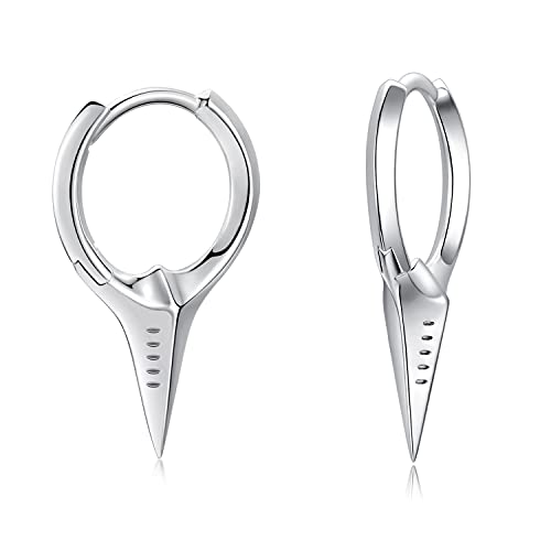 Schwert Ohrringe 925 Sterling Silber Creolen Hoop Ohrringe Männer Spike Dangle Drop Ohrringe Hypoallergen Punk kreuz Huggie Hoop Ohrringe für Frauen von StoryMidir