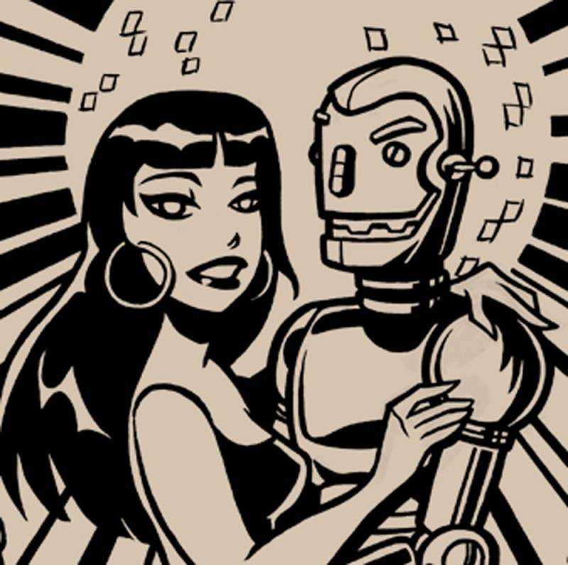 Roboter Disco - Siebdruck Tshirt Roboter Disco - Siebdruck Tshirt von Stovepipe