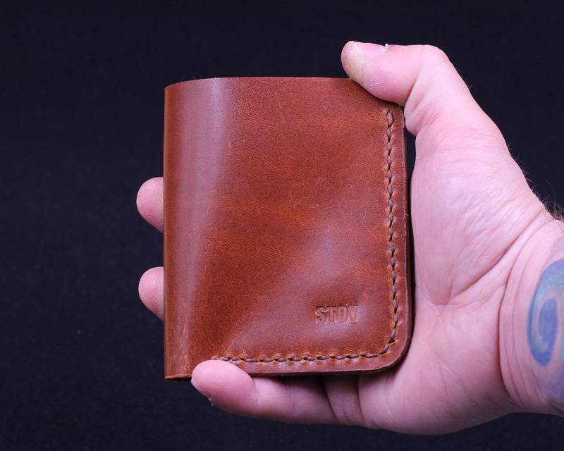 Handmade Leather Wallet - Vertical Coin Cart Minimalist Front Pocket Handmade Leather Wallet - Vertical Coin Cart Minimalist Front Pocket von StoyCraft