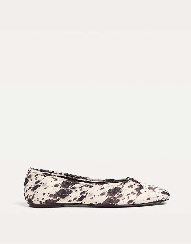 Stradivarius - Ballerinas mit mehrfarbigem Animalprint-Bunt von Stradivarius