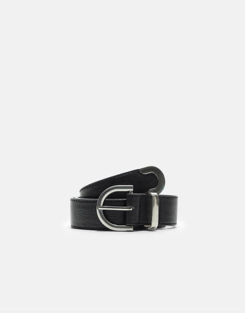 Stradivarius - Basic-Gürtel aus Kunstleder in Schwarz von Stradivarius