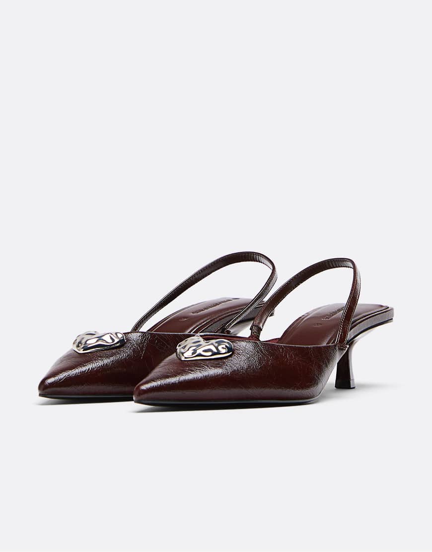 Stradivarius - Basic - High Heels in Braun-Brown von Stradivarius