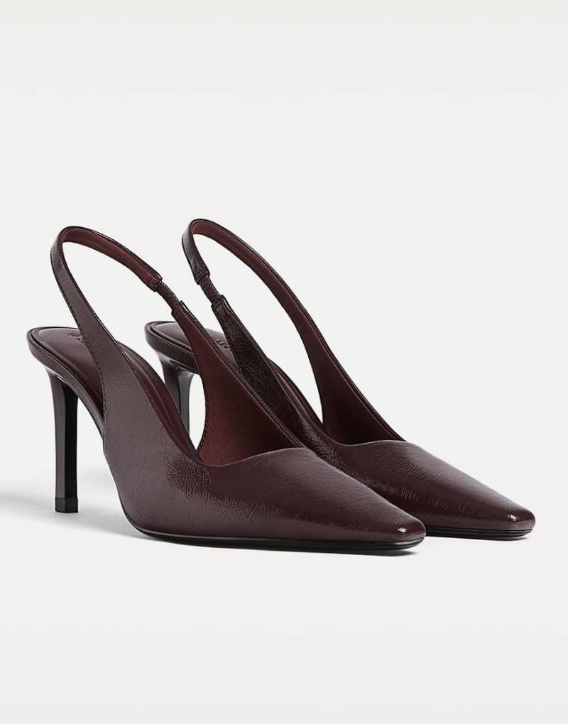 Stradivarius - Basic - High Heels in Burgunderrot von Stradivarius