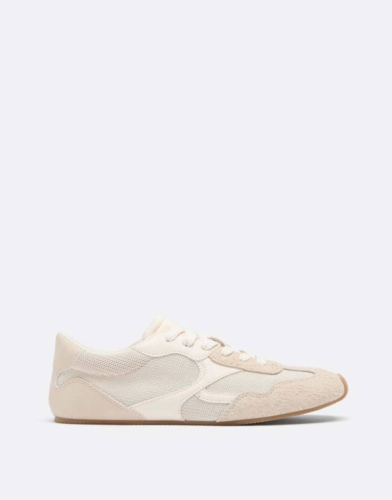 Stradivarius - Basic-Sneaker in Natur-Neutral von Stradivarius