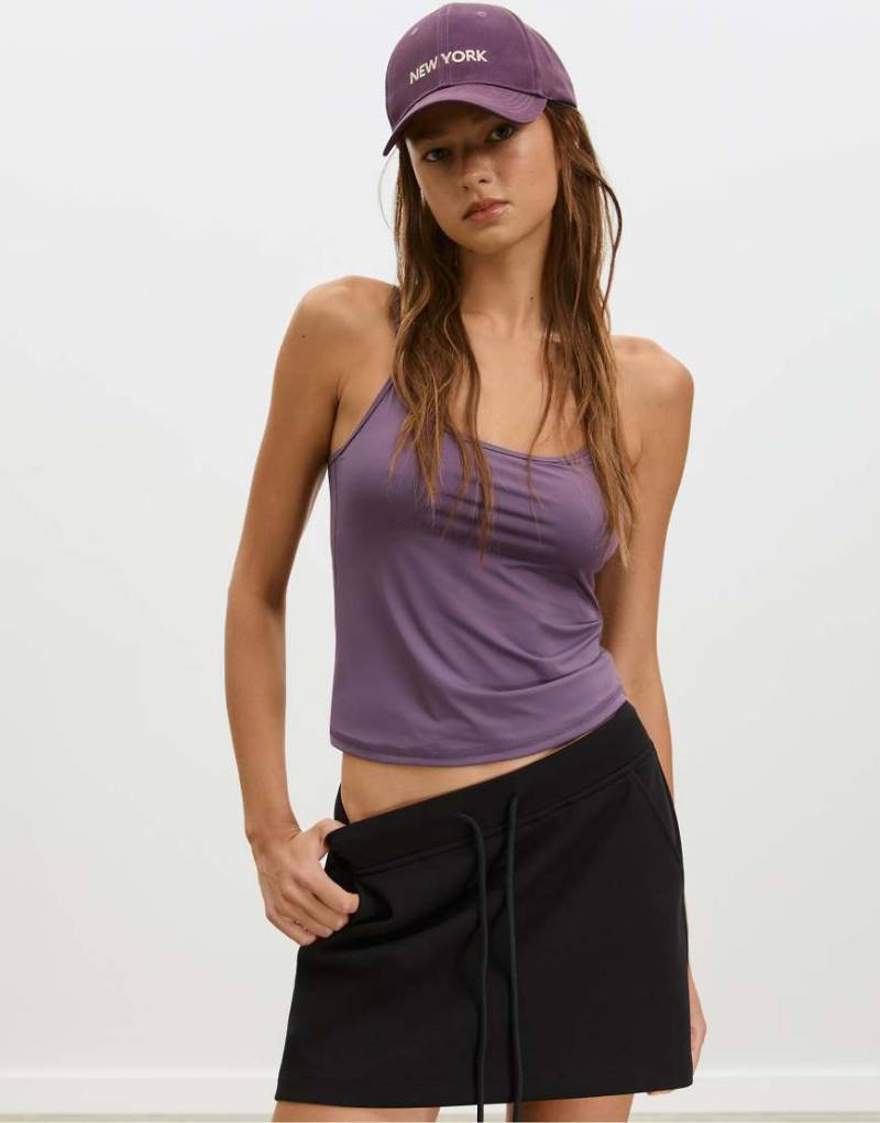 Stradivarius - Basic-Tanktop in Lila von Stradivarius