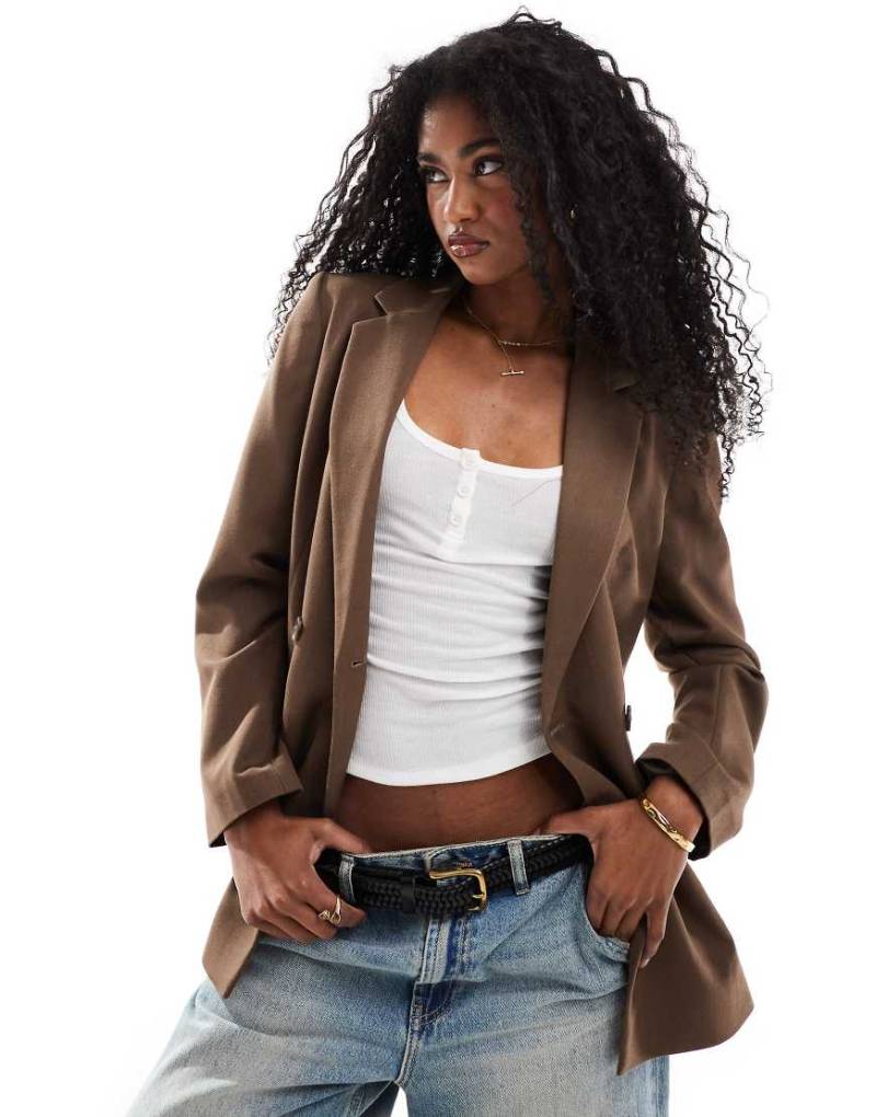 Stradivarius - Blazer in Braun von Stradivarius