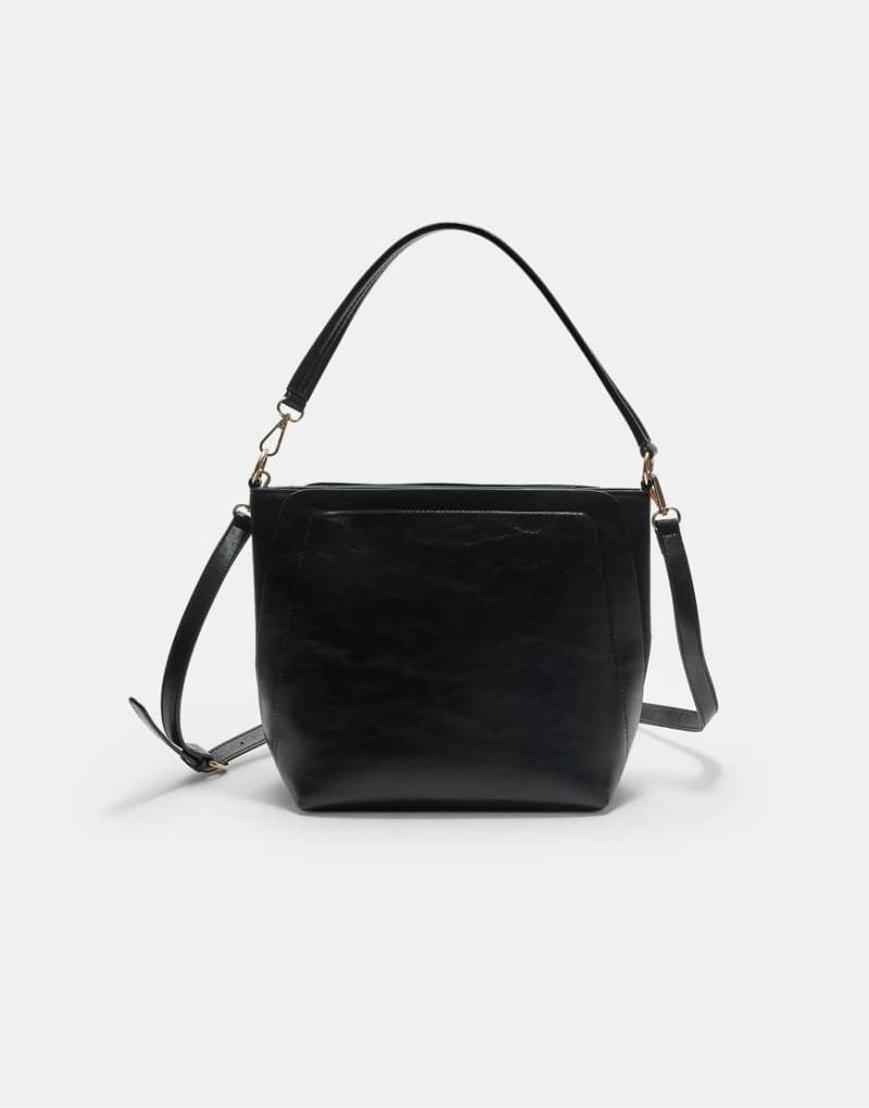 Stradivarius - Crossbody-Bucket-Bag in Schwarz von Stradivarius