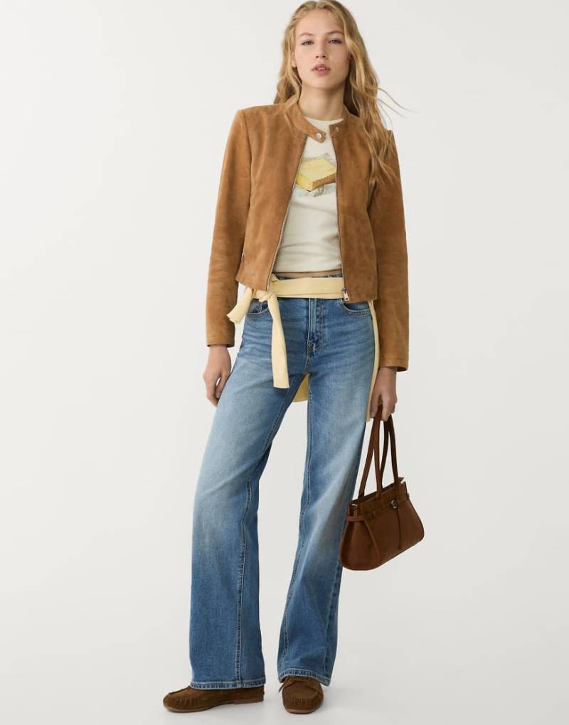 Stradivarius - Gerade geschnittene, bequeme Jeans in Mittelblau von Stradivarius