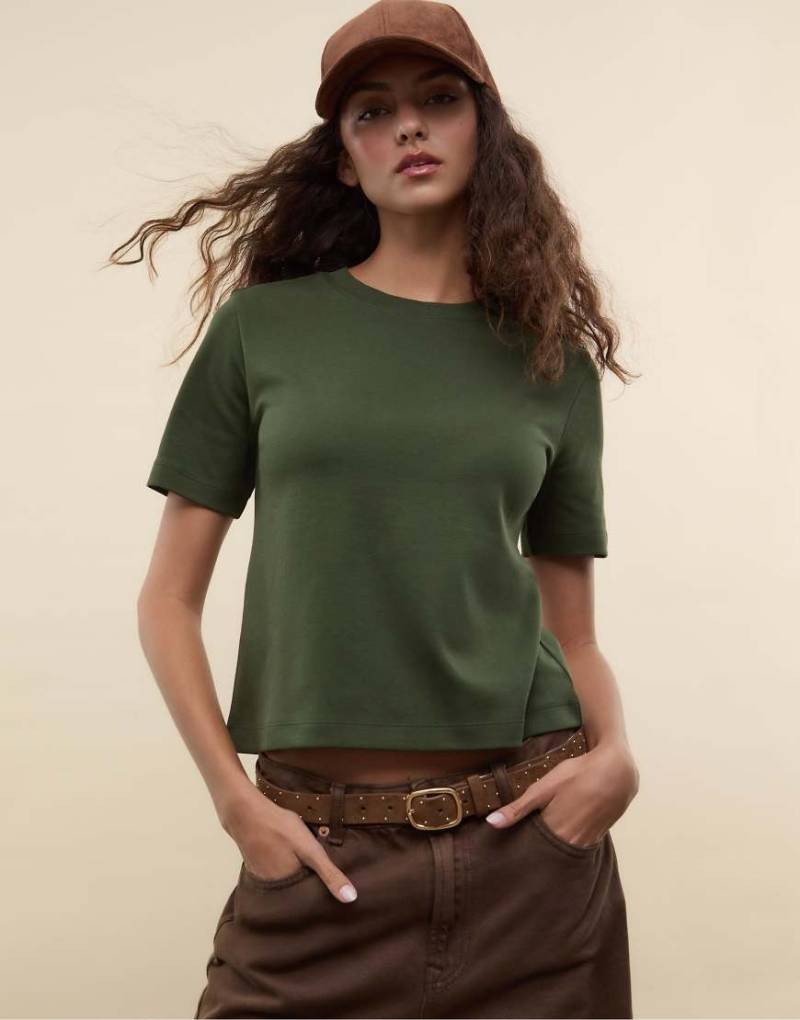 Stradivarius - Gürtel in Beige mit goldfarbenen Nieten-Neutral von Stradivarius