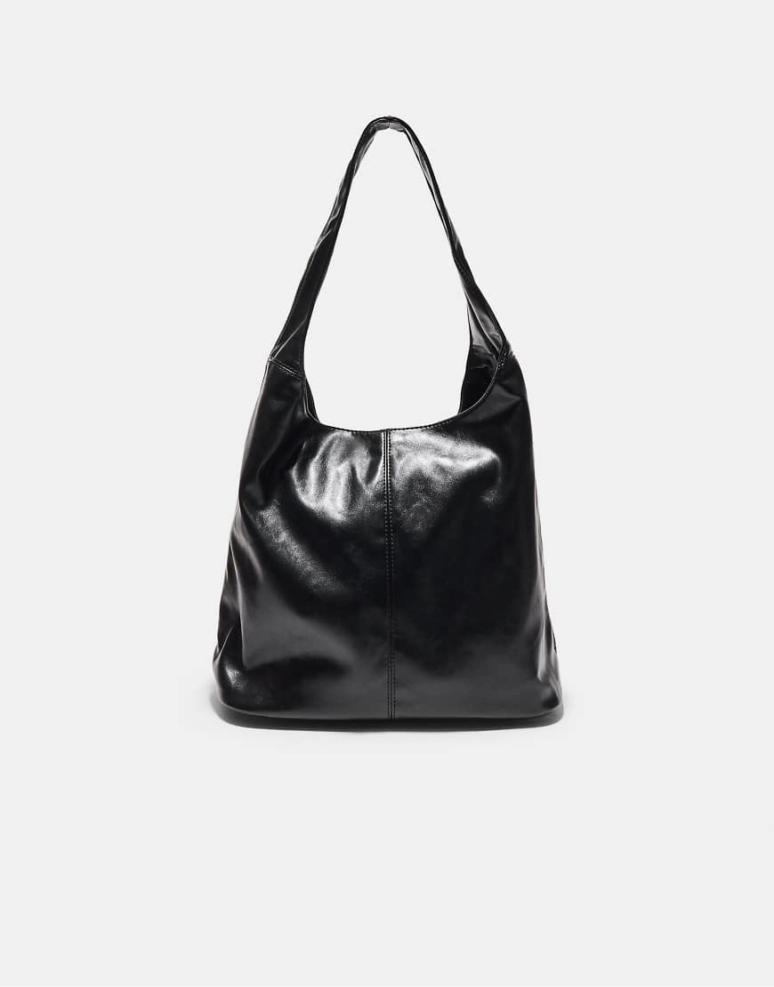 Stradivarius - Halbmondförmige Tasche in Schwarz mit Reißverschluss von Stradivarius