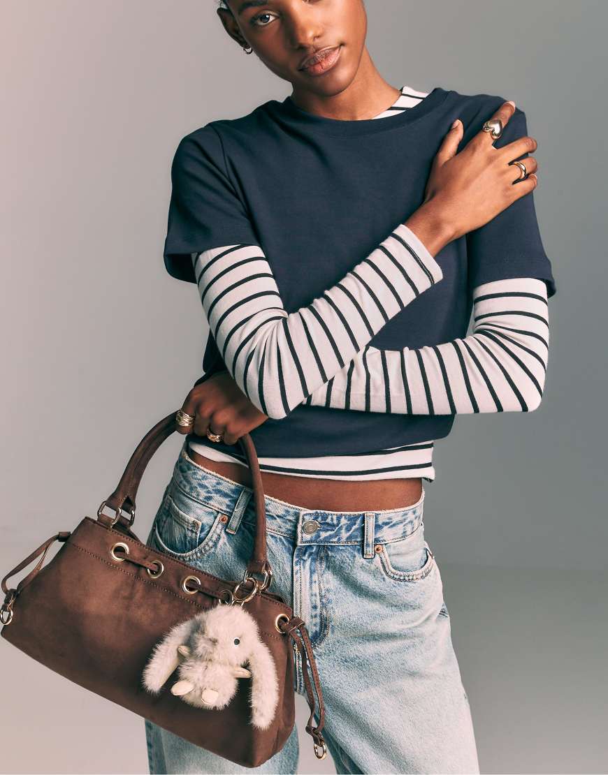 Stradivarius - Hasen-Anhänger in Grau von Stradivarius