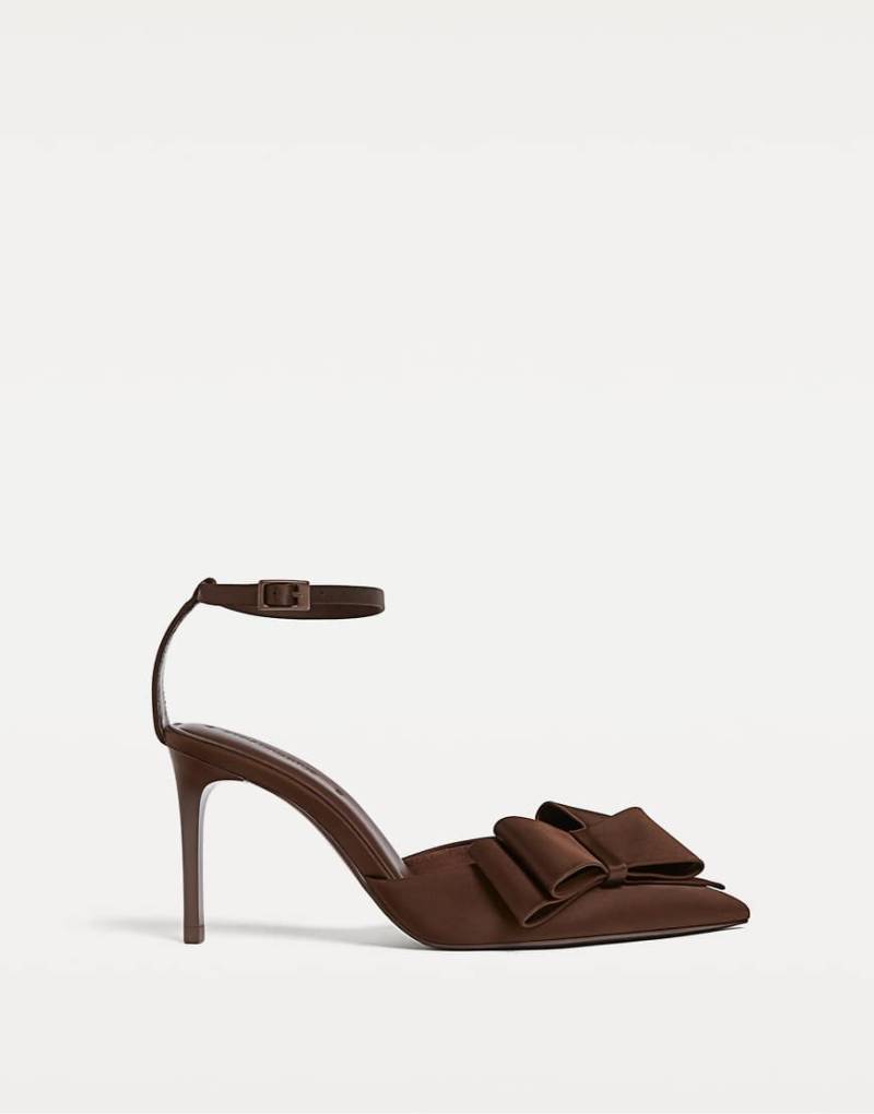 Stradivarius - High Heels in Braun mit Schleife-Brown von Stradivarius