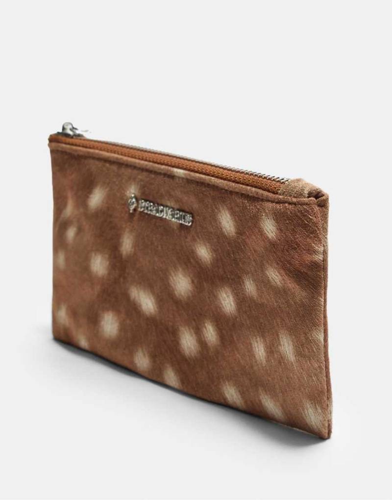 Stradivarius - Kleiner Kulturbeutel in Beige mit Print-Neutral von Stradivarius