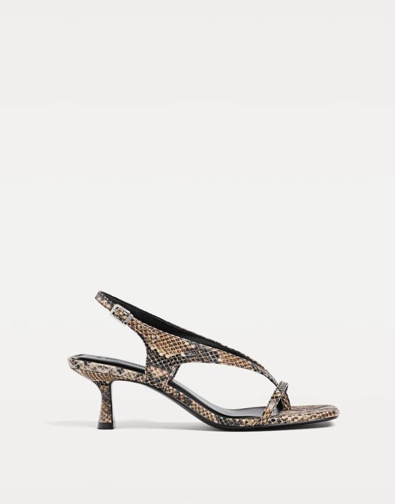 Stradivarius - Mehrfarbige Riemchen-Sandaletten mit Absatz-Bunt von Stradivarius