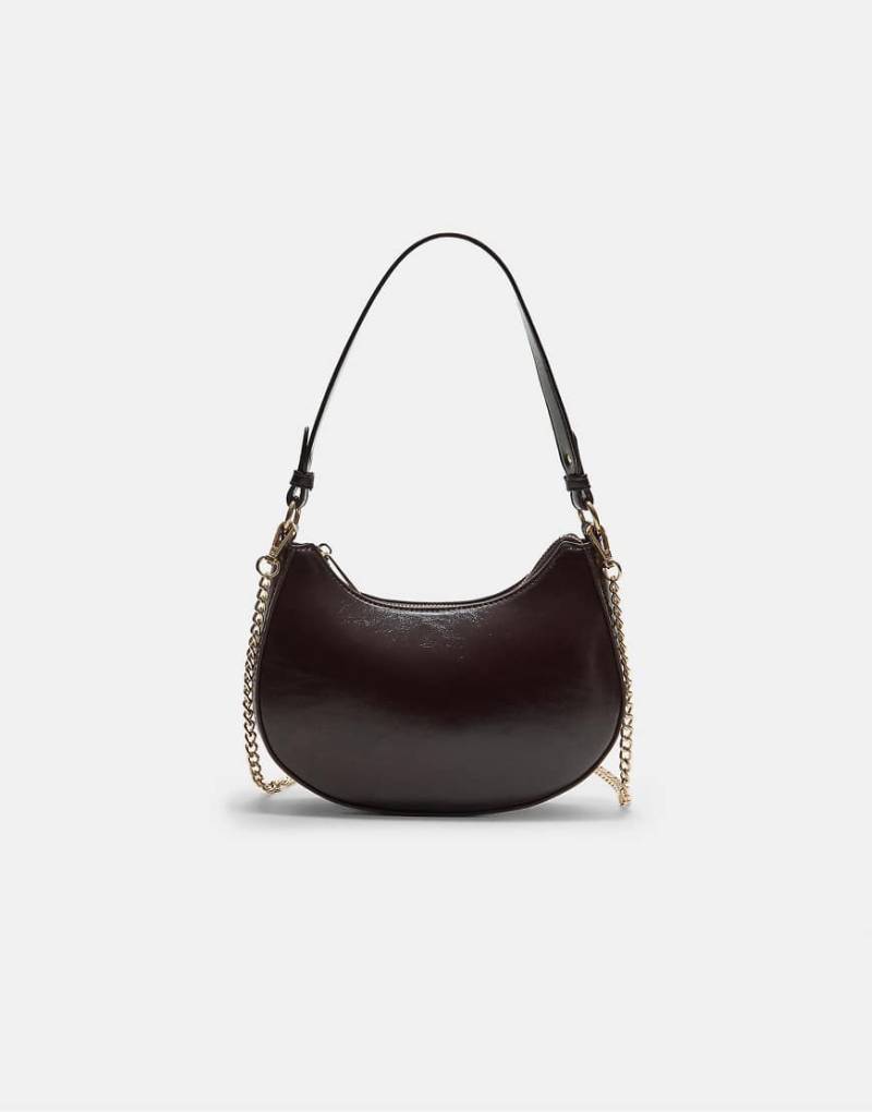 Stradivarius - Moon - Schultertasche in Braun mit Kette-Brown von Stradivarius