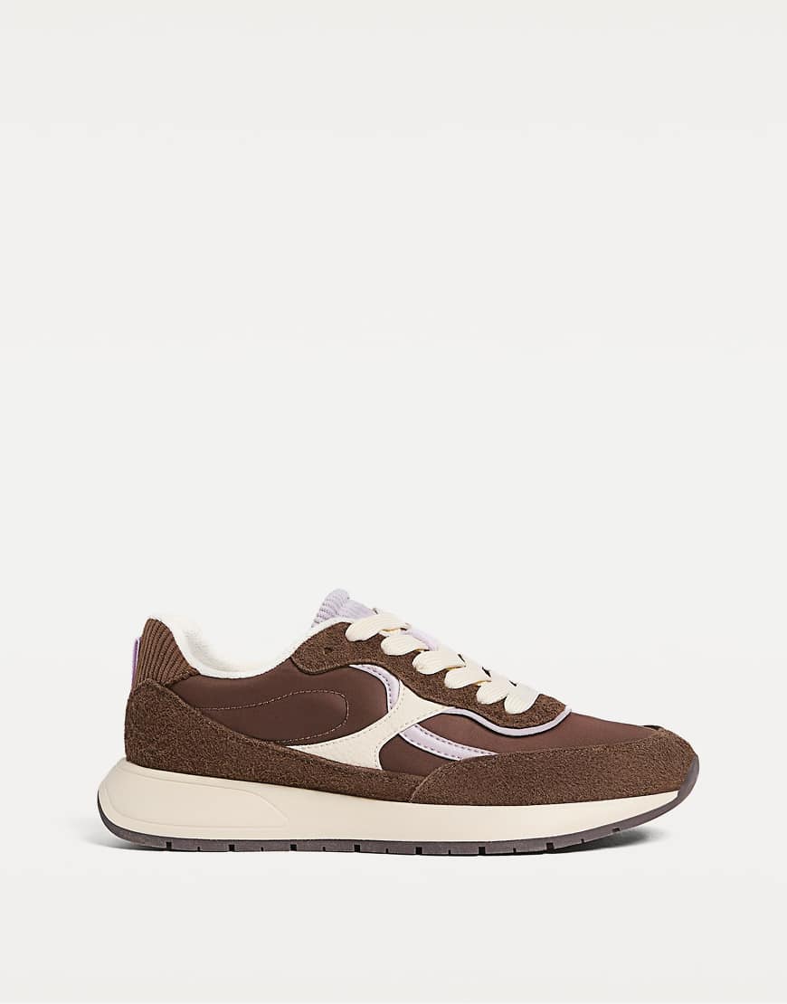 Stradivarius - Multipiece - Sneaker aus Wildleder in Braun-Brown von Stradivarius