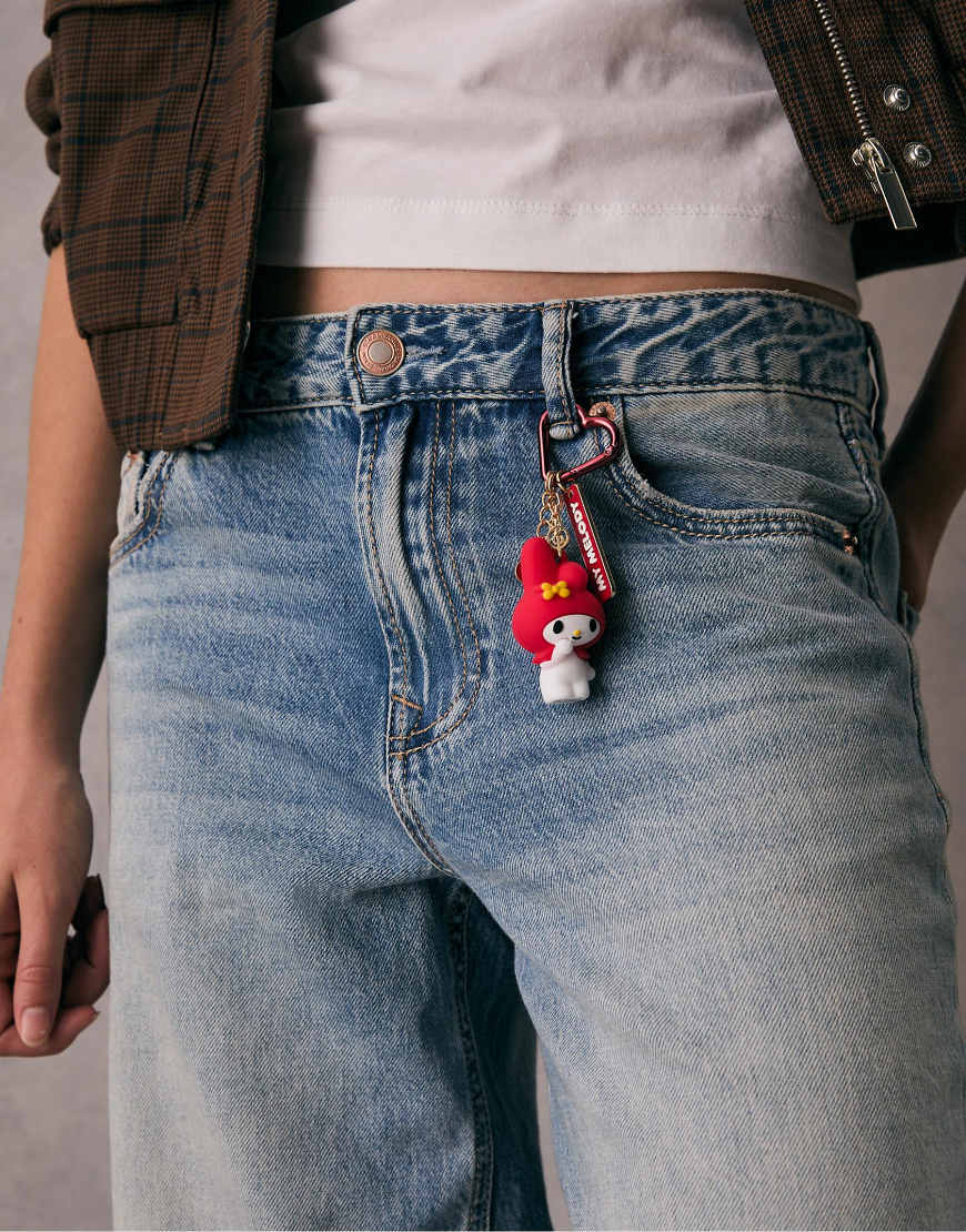 Stradivarius - My Melody Hello Kitty - Schlüsselring in Rot mit Anhänger von Stradivarius