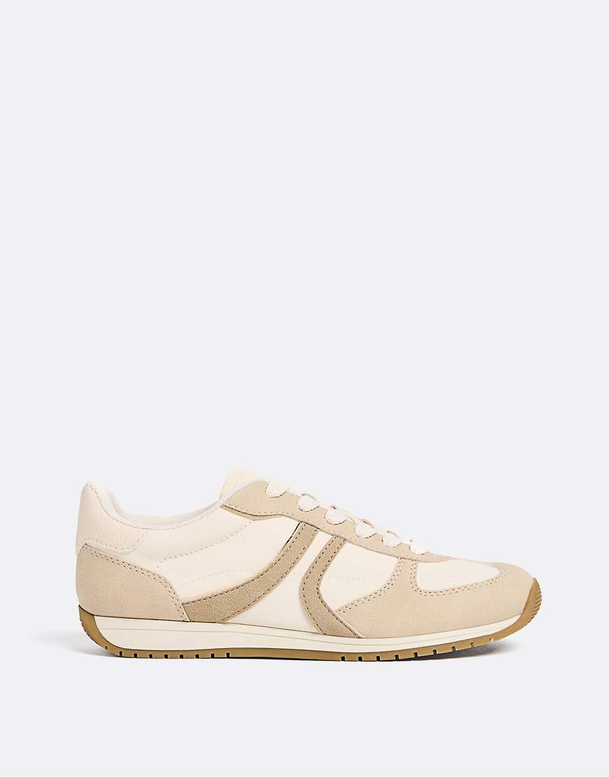 Stradivarius - Retro-Sneaker in Beige-Neutral von Stradivarius