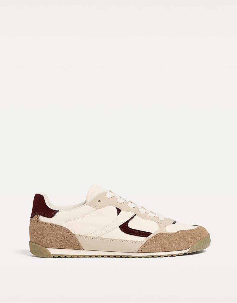 Stradivarius - Retro-Sneaker in Beige in der Farbe Combined-Bunt von Stradivarius