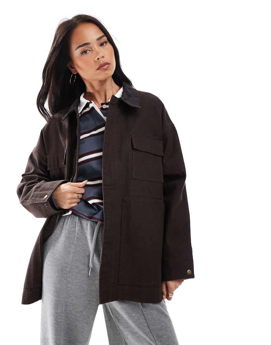Stradivarius - STR - Barn-Jacke in Braun von Stradivarius