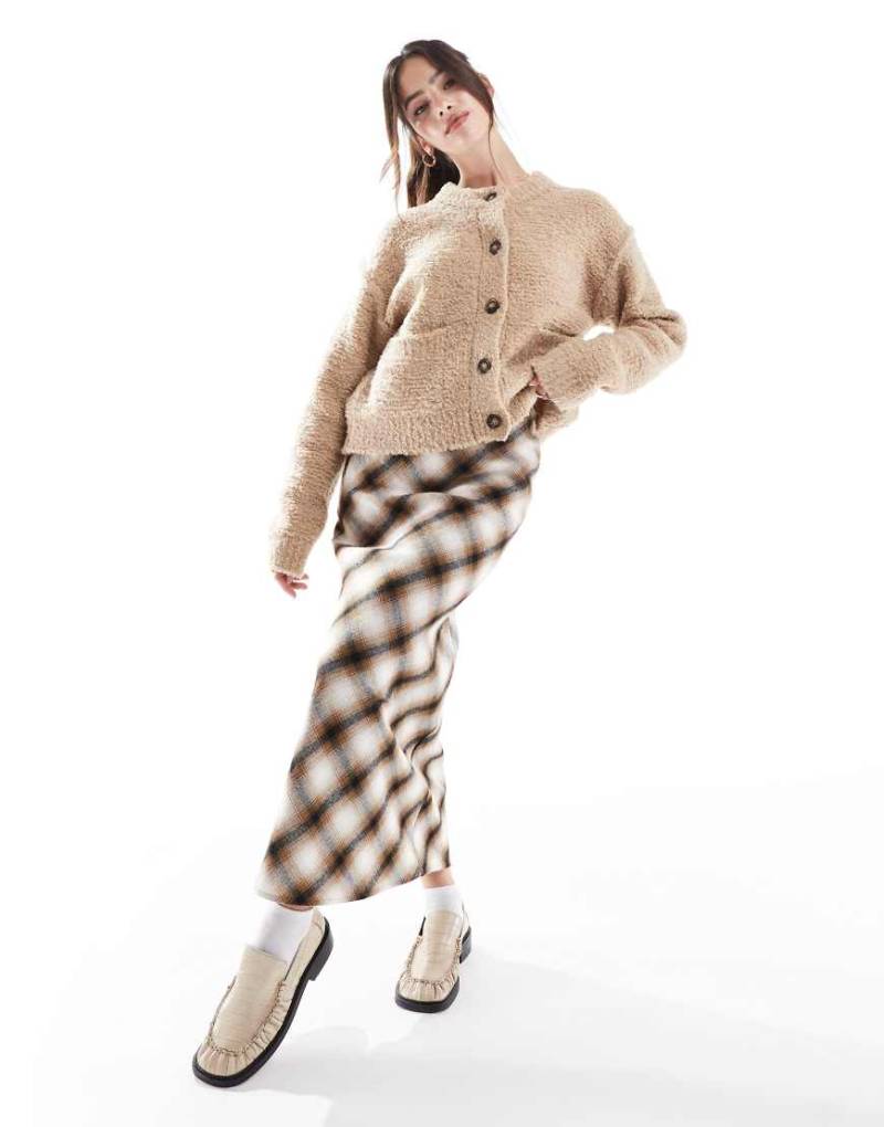 Stradivarius - STR - Karierter Midirock-Bunt von Stradivarius