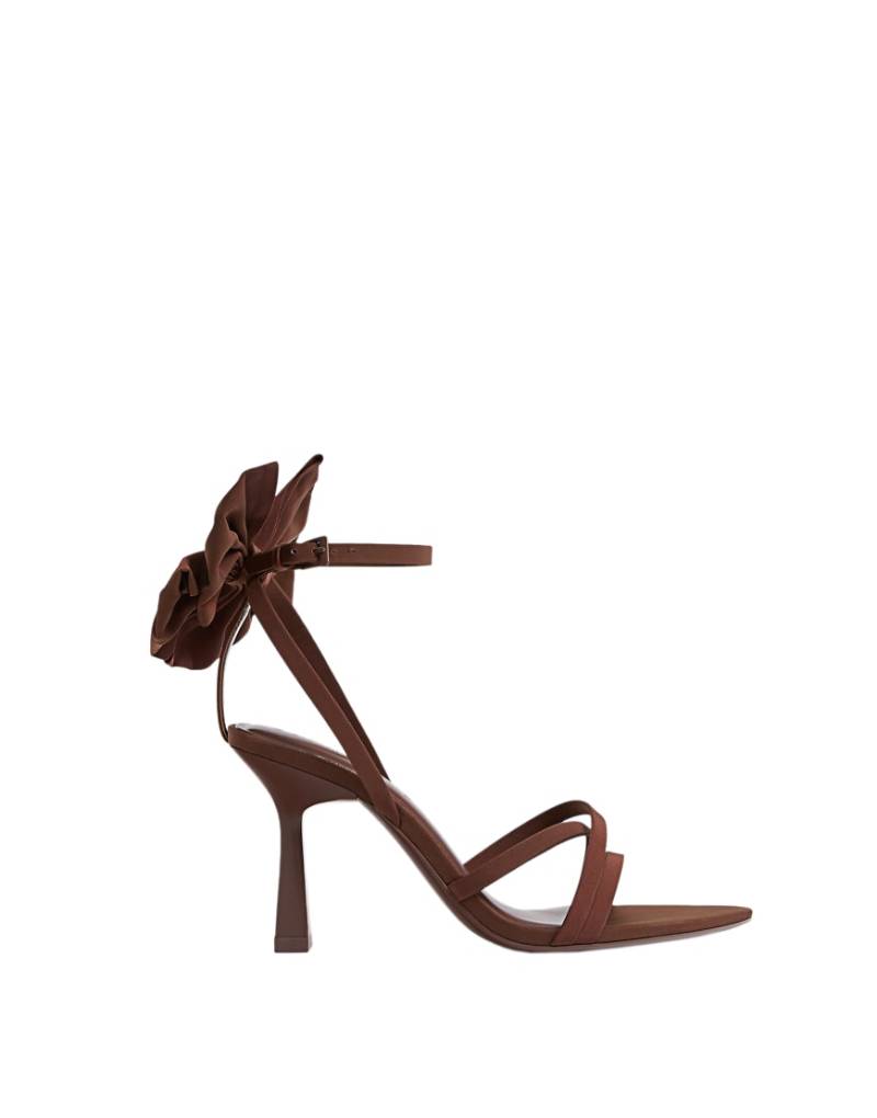 Stradivarius - Sandaletten in Braun mit Schleife von Stradivarius